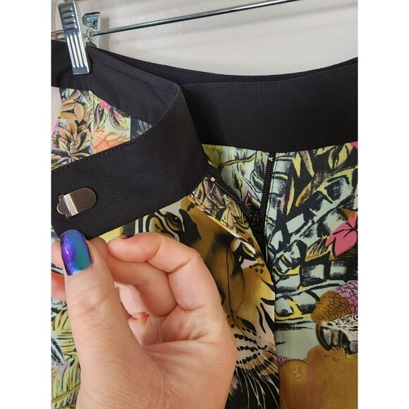Size 1 / Small Maison Scotch Les Bon Vivants Jungle Pants Animal Print Floral - Picture 6 of 8